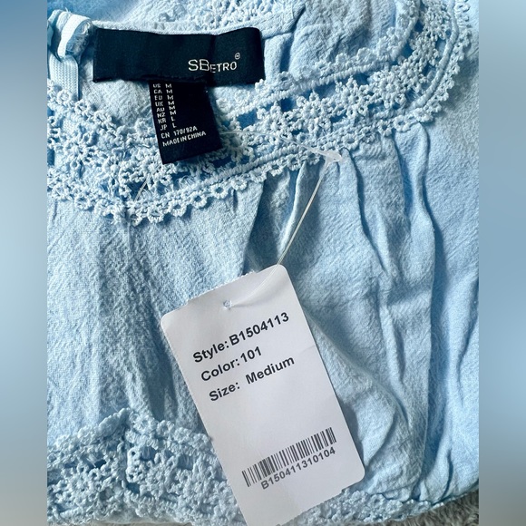 ***SOLD*** 🛌🪡 SBetro Blue Sweetheart Midi Dress 🪡🛌 Size Medium 10 BNWT - Picture 7 of 10